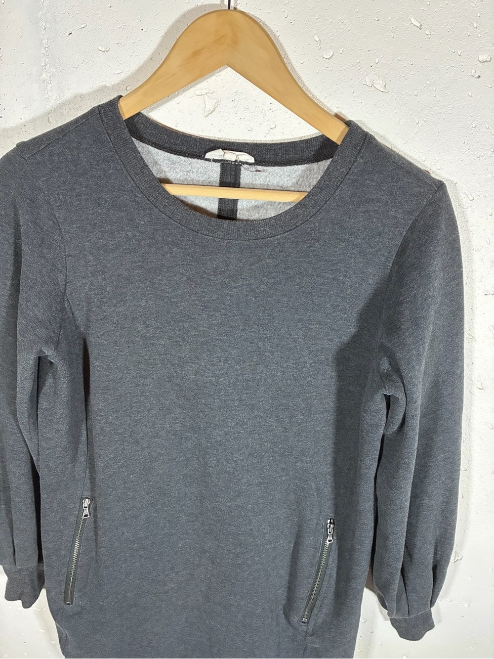 LOFT Sweatshirt Dress with Zipper Pockets